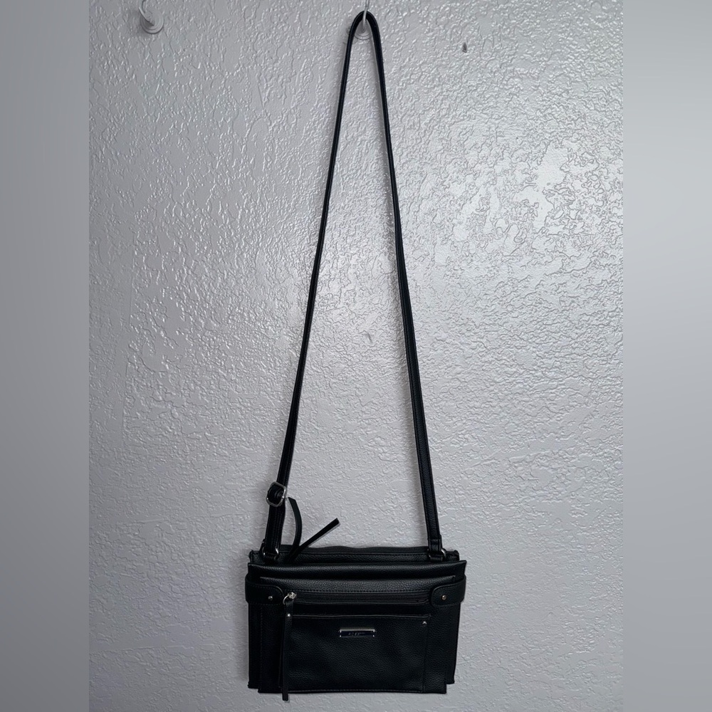 Rosetti black purse multiple compartments adjustable straps - Picture 2 of 15